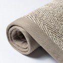 The bedroom is covered with sisal carpet, hand woven linen, living room floor mat, Japanese tea table, tea art tatami floor mat