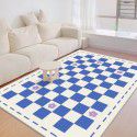Chessboard carpet French light luxury living room imitation cashmere tea table floor mat Bedroom bedside blanket INS style sub-floor mat