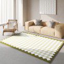 Chessboard carpet French light luxury living room imitation cashmere tea table floor mat Bedroom bedside blanket INS style sub-floor mat