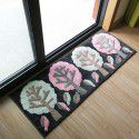 Household pastoral style manual door entry mat living room tea table bedroom bedside carpet sliding door strip carpet floor mat 