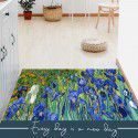 Cross border pastoral oil painting, clean floor mat, door mat can be scrubbed when entering the entrance, flower kitchen mat can be cut, foot mat