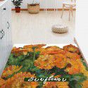 Cross border pastoral oil painting, clean floor mat, door mat can be scrubbed when entering the entrance, flower kitchen mat can be cut, foot mat