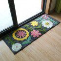 Household pastoral style manual door entry mat living room tea table bedroom bedside carpet sliding door strip carpet floor mat 