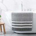 New cationic chenille floor mat bedroom entrance bedside striped carpet bathtub suction bathroom non slip mat 
