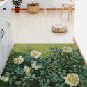 Cross border pastoral oil painting, clean floor mat, door mat can be scrubbed when entering the entrance, flower kitchen mat can be cut, foot mat