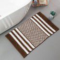 New cationic chenille floor mat bedroom entrance bedside striped carpet bathtub suction bathroom non slip mat 