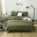 Aifeiyang manufacturer direct selling Nordic simple home textile bright red bedding four piece set solid color three piece set 