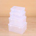 Complete plastic PP double button empty box, transparent plastic storage box with cover, sample display box, jewelry diamond box 