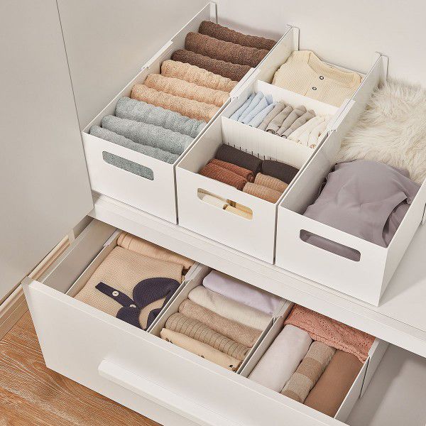 Desktop right-angle storage box office and home storage box multi-function thickened material telescopic storage box