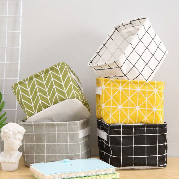 Fresh rural fabric storage basket Nordic style storage box