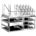 Acrylic drawer cosmetic storage box can be stacked on the dresser lipstick skin care product category shelf 