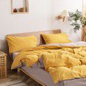 Simple Nordic style bedding four piece quilt sheet washed cotton quilt cover pure cotton solid color bed sheet fitted sheet 