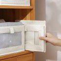 Cotton and linen storage box Drawer type dormitory wardrobe Folding and sorting box Toy bag Desktop mesh window storage box 