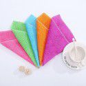 Bamboo fiber dishwashing towel double-layer thickened cleaning rag oil-free dishwashing cloth kitchen rag stall source 