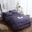 Aifeiyang manufacturer direct selling Nordic simple home textile bright red bedding four piece set solid color three piece set 