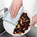 Fish scale grid fish pattern dishcloth is not easy to lose hair and leave no marks after absorbing water. Kitchen cleaning cloth and household cleaning cloth 