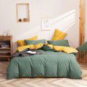 Aifeiyang washable cotton four piece set of cotton quilt cover dormitory three piece set of pure cotton sheets, fitted sheets and bedding 4 