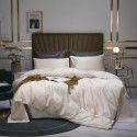 60 thread count cotton four piece set 100 thread count cotton quilt cover European style simple sheet fitted sheet nude bedding 4 solid color 