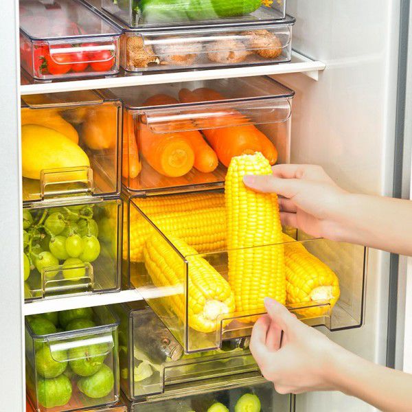 Food storage box Special food preservation box for household refrigerator Drawer-type transparent storage box Food sealing box