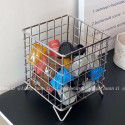 Creative and simple iron art storage basket square coffee mask storage basket desktop sundries basket wholesale storage box 