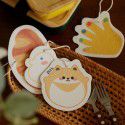 Nordic ins wind dishwashing cloth kitchen cartoon bamboo fiber thickened kapok cotton compressed sponge dishwashing block wholesale 