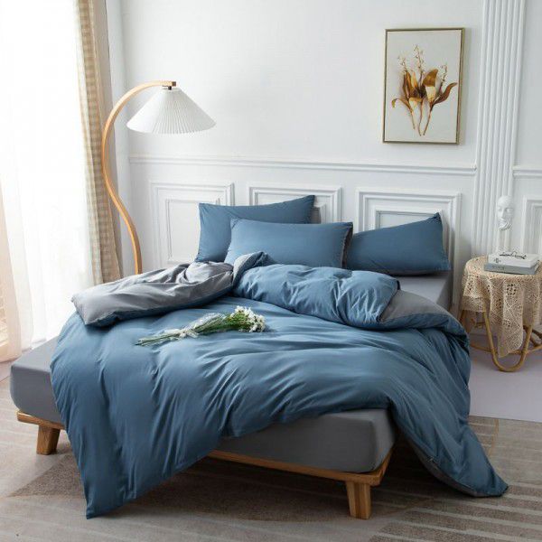 Amazon cross border trade small batch quilt cover three piece set Japanese fitted sheet four piece set 