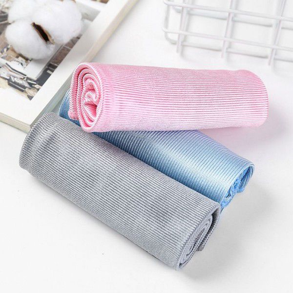 Microfiber glass wiping cloth kitchen water absorbing mirror cleaning towel waterless wine cup cloth home cleaning cloth wholesale 