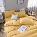 Aifeiyang manufacturer direct selling Nordic simple home textile bright red bedding four piece set solid color three piece set 