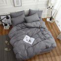 Spring new product solid color New Nordic ins bedding four piece set plain color home textile quilt cover home stay three piece set 