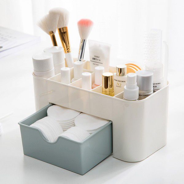 Drawer cosmetics storage box makeup brush sorting box desktop jewelry skin care products grid dressing box