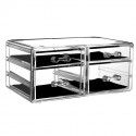 Acrylic drawer cosmetic storage box can be stacked on the dresser lipstick skin care product category shelf 