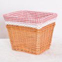 Willow woven large dirty clothes storage basket Home toys sundries storage basket Square rattan woven storage basket Straw woven storage basket