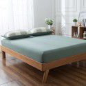 Cotton single fitted sheet washed cotton double bed cover home textile home stay bed bag bedding Simmons protective cover 