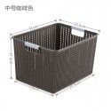 Meianju rattan storage basket plastic large storage basket hollowed-out bedroom sorting basket children's toy storage supplies
