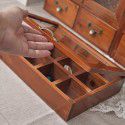 12 lattice antique solid wood jewelry box storage box wooden jewelry box storage box lattice glass covered wooden box 