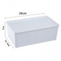 Transparent desktop compartment cosmetic storage box Multi functional sundries separation and sorting box Refrigerator storage with cover 