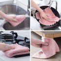 Factory direct selling spot wholesale lazy rag double-sided coral velvet rag absorbent kitchen cleaning dishwashing cloth 