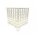 Creative and simple iron art storage basket square coffee mask storage basket desktop sundries basket wholesale storage box 